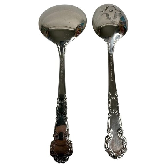 8 Piece Reed & Barton Renaissance Stainless 18/10 Glossy Silverware Serving Set - Picture 10 of 10